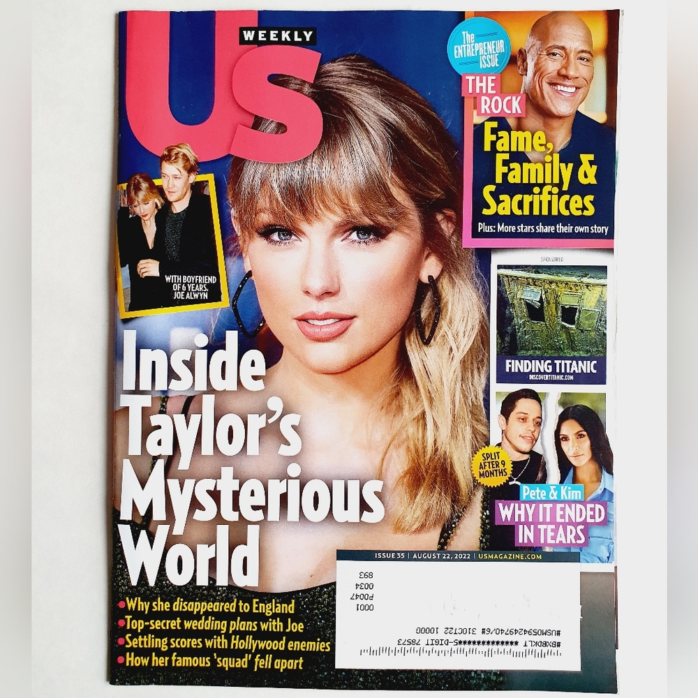 Us Weekly Magazine August 22, 2022 - Taylor Swift.